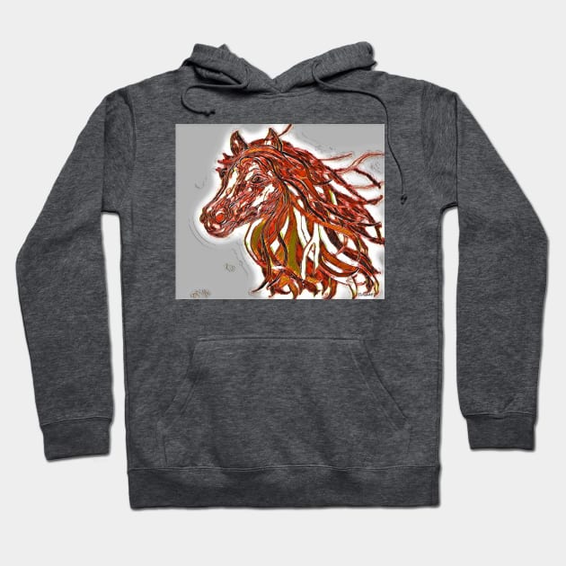 Horse Aflame Hoodie by EloiseART